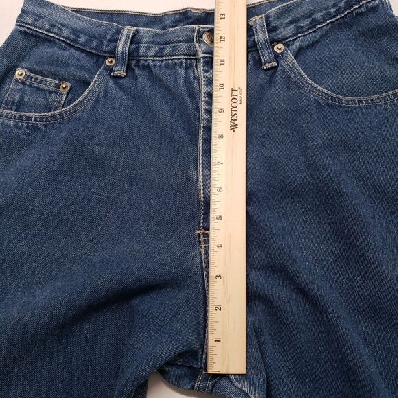 Vintage Adriana Sport Flare Jeans Women 28x30 Blue Fringe High Waisted 80s Boho - Picture 5 of 16